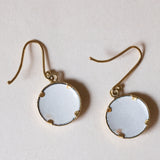 Orecchini vintage in oro giallo 18K con ceramica e smalti, anni ‘80