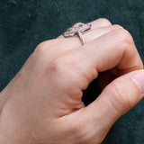 Bague de style Art Déco en or blanc 18 carats avec diamants (0,80 ct env.)