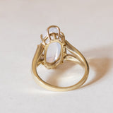 Vintage 14K gold moonstone ring, 60s / 70s