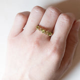 Anello vintage in oro 8K con peridoti, anni ‘80