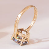 🌙 Anello moderno in oro 9K con topazio mistico