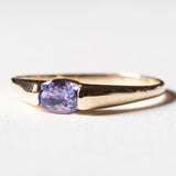 Anello vintage in oro 9K con tanzanite, anni ‘80