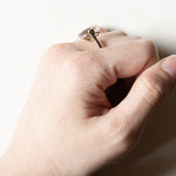 Anello vintage in oro 8K con ametista, anni ‘70