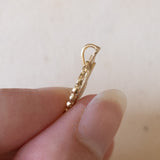 Ciondolo vintage a cuore in oro 10K con lettera M, anni ‘50/‘60