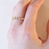 Anello vintage in oro 14K con diamanti (0.20ctw ca.), anni ‘70