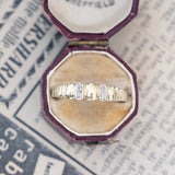 Anello vintage in oro 8K con diamanti, anni ‘50/‘60