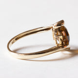 🎃 Anello vintage in oro 9K e tormalina arancione, anni ‘60/‘70