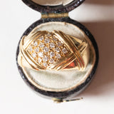 Anello vintage in oro 18K con diamanti (0.40ctw ca.), anni ‘70