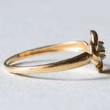 Anello vintage in oro 18K con smeraldo, anni ‘50