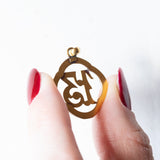 Ciondolo portafortuna antico con numero 13 in oro giallo 18K, anni ‘10/‘20