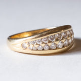 Anello vintage in oro 18K con diamanti (0.50ctw ca.), anni ‘70
