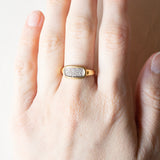 Anello vintage in oro 18K con diamanti (0.05ctw ca.), anni ‘70