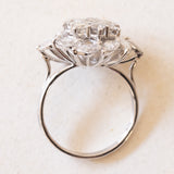 Anello vintage in oro bianco 18K con diamanti (1.50ctw ca.), anni ‘70/‘80
