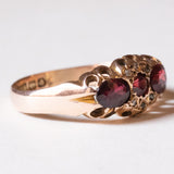 Anello in oro 9K con granati e diamanti, anno 2003