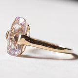 Anello vintage in oro 8K con ametista, anni ‘70