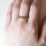 Anello vintage in oro 8K con peridoti, anni ‘80