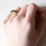 Anello vintage in oro 14K con granati, anni ‘70