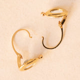 Orecchini vintage in oro giallo 18K con topazi azzurri (1.20ctw ca.), anni ‘70