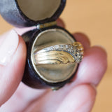 Vintage snake ring in 18K gold with diamonds (0.15ctw approx.), 60s / 70s
