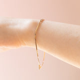 Braccialetto vintage in oro 14K con diamanti (0.12ctw ca.), anni ‘60/‘70