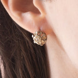 Orecchini antichi in oro bianco 18K con diamanti (0.20ctw ca.), anni ‘30/‘40