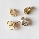Orecchini vintage in oro giallo 18K con acquamarine (0.80ctw ca.), anni ‘60