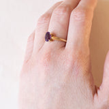 Anello vintage in oro giallo 18K con ametista (1.10ct ca.), anni ‘60