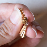 Orecchini pendenti vintage in oro 18K, anni ‘60