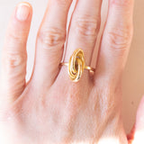 Anello vintage in oro giallo 18K, anni ‘70/‘80