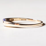 Anello vintage in oro 9K con tanzanite, anni ‘80