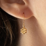 Orecchini pendenti vintage in oro 18K, anni ‘60