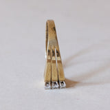 Anello triplo in oro 14K con diamanti (0.15ctw ca.), anni ‘70