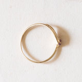 Anello a serpente vintage in oro 18K con rubini, anni ‘70