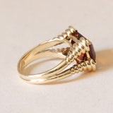 Vintage cocktail ring in 14K gold with citrine quartz, 1960s