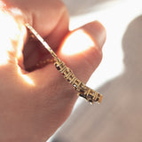 Vintage 8K gold necklace with garnets, 60s / 70s