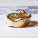 Anello vintage in oro 18K con diamanti (0.56ctw ca.), anni ‘70
