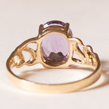Anello vintage in oro 9K con ametista (2.20ct ca.), anni ‘70/‘80