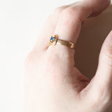 Anello vintage in oro giallo 18K con topazi, anni ‘60