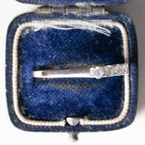 Veretta vintage in oro bianco 14K con diamanti di taglio brillante (0.50ctw ca.), anni ‘60/‘70
