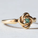 Anello vintage in oro 18K con smeraldo, anni ‘50