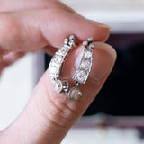 Vintage platinum and diamond earrings (approx. 1ctw), 1960s