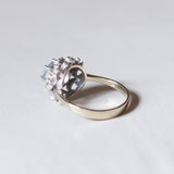 Anello vintage in oro 14K con acquamarina, anni ‘50/‘60