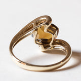 🎃 Anello vintage in oro 9K e tormalina arancione, anni ‘60/‘70