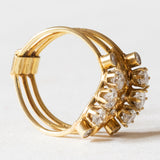 Anello “Harem” vintage in oro giallo 18K con diamanti di taglio brillante (1.15ctw ca.), anni ‘60/‘70