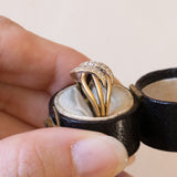 Anello vintage in oro 18K con diamanti (0.15ctw ca.), anni '50