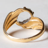 Anello vintage in oro giallo 18K con acquamarina (1.80ct ca.), anni ‘60