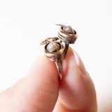 ⭐️ Orecchini antichi in oro 14K con diamanti e perle, primi del ‘900