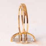 Anello vintage in oro giallo 18K con acquamarina (0.65ct ca.), anni ‘70/‘80