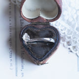 Solitario in oro bianco 18K con diamante di taglio vecchio di 0.55ct ca.