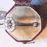 Anello vintage a margherita con diamanti (0.66ctw ca.), anni ‘60